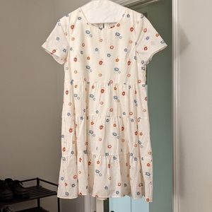 NWT Madewell Tiered Mini Dress in Clipdot Floral
